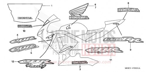 RAYURE (2) CBR600RR3 de 2003